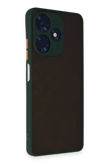 Newface İnfinix Hot 30 4G Kılıf Montreal Silikon Kapak - Yeşil resmi
