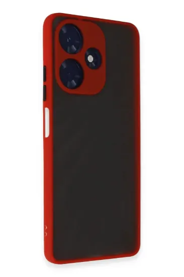 Newface İnfinix Hot 30 4G Kılıf Montreal Silikon Kapak - Kırmızı resmi