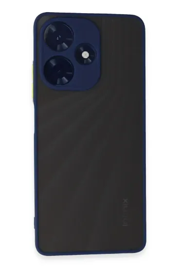 Newface İnfinix Hot 30 4G Kılıf Montreal Silikon Kapak - Lacivert resmi