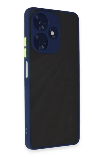 Newface İnfinix Hot 30 4G Kılıf Montreal Silikon Kapak - Lacivert resmi