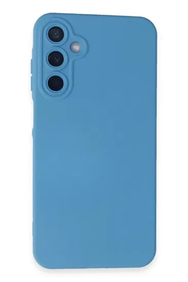 Newface Samsung Galaxy A25 5G Kılıf Nano içi Kadife Silikon - Mavi resmi