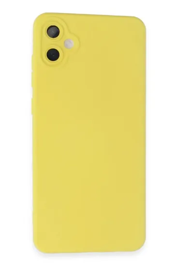Newface Samsung Galaxy A05 Kılıf Nano içi Kadife Silikon - Sarı resmi