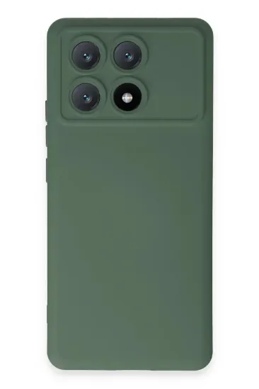 Newface Xiaomi Poco X6 Pro Kılıf Nano içi Kadife Silikon - Koyu Yeşil resmi