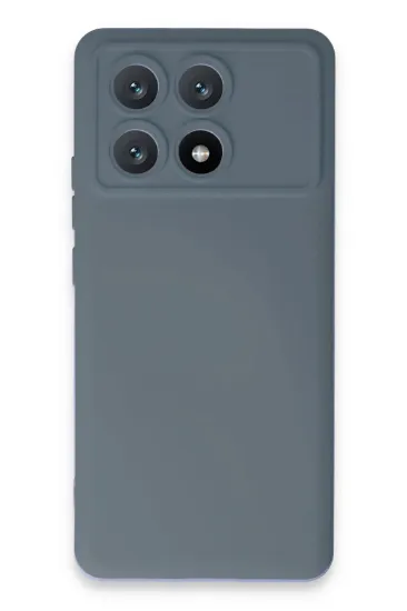 Newface Xiaomi Poco X6 Pro Kılıf Nano içi Kadife Silikon - Gri resmi