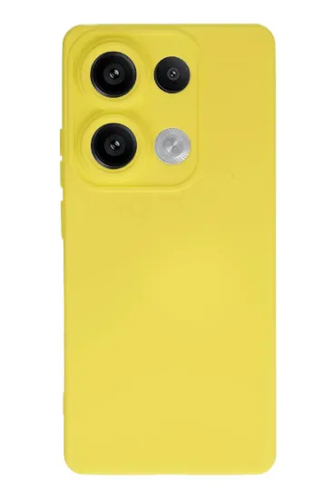 Newface Xiaomi Redmi Note 13 4G Kılıf Nano içi Kadife Silikon - Sarı resmi