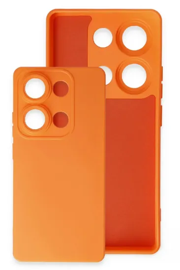 Newface Xiaomi Redmi Note 13 4G Kılıf Nano içi Kadife Silikon - Sarı resmi