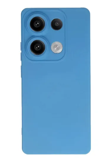 Newface Xiaomi Redmi Note 13 4G Kılıf Nano içi Kadife Silikon - Mavi resmi