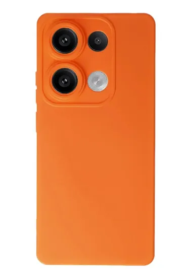 Newface Xiaomi Redmi Note 13 Pro 4G Kılıf Nano içi Kadife Silikon - Turuncu resmi