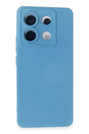 Newface Xiaomi Redmi Note 13 Pro 5G Kılıf Nano içi Kadife Silikon - Mavi resmi