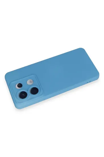 Newface Xiaomi Redmi Note 13 Pro 5G Kılıf Nano içi Kadife Silikon - Mavi resmi