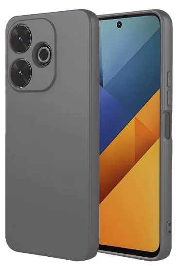 Newface Xiaomi Redmi 13 4G Kılıf Nano içi Kadife Silikon - Gri resmi