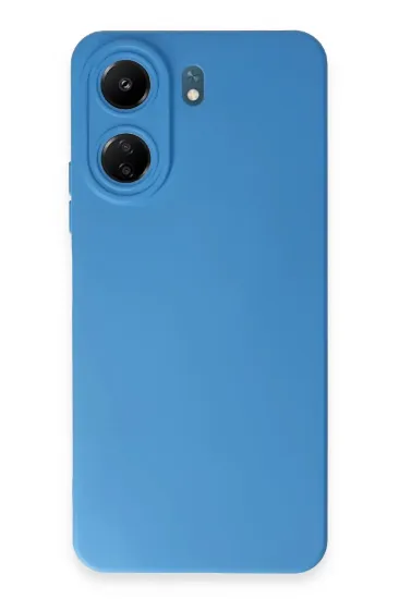 Newface Xiaomi Redmi 13C Kılıf Nano içi Kadife Silikon - Mavi resmi