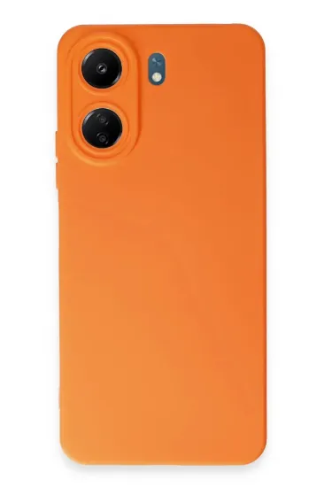 Newface Xiaomi Redmi 13C Kılıf Nano içi Kadife Silikon - Turuncu resmi