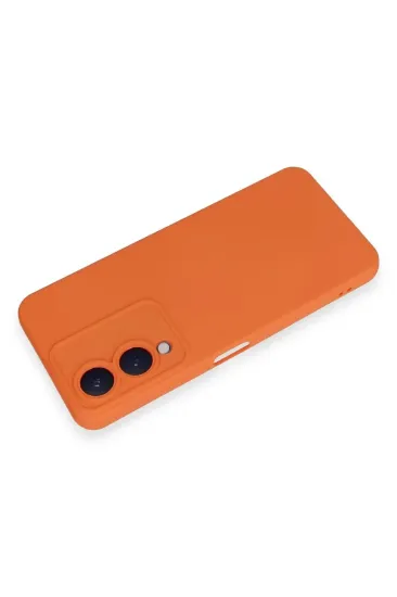 Newface Vivo Y17S Kılıf Nano içi Kadife Silikon - Turuncu resmi