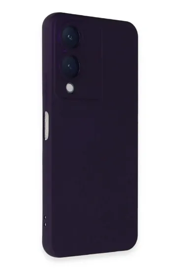 Newface Vivo Y17S Kılıf Nano içi Kadife Silikon - Mor resmi