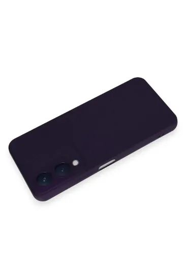 Newface Vivo Y17S Kılıf Nano içi Kadife Silikon - Mor resmi