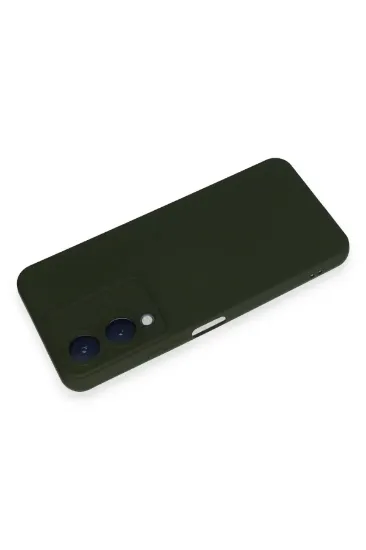 Newface Vivo Y17S Kılıf Nano içi Kadife Silikon - Koyu Yeşil resmi