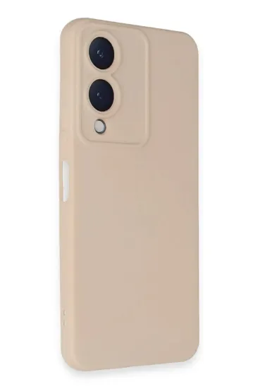 Newface Vivo Y17S Kılıf Nano içi Kadife Silikon - Pudra resmi