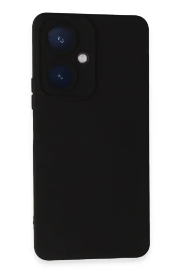 Newface Vivo Y27 Kılıf Nano içi Kadife Silikon - Siyah resmi