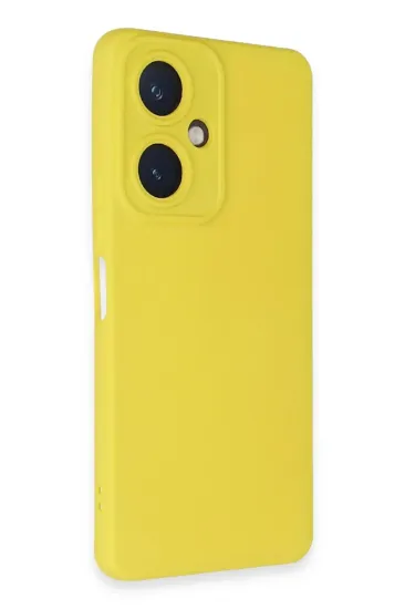 Newface Vivo Y27 Kılıf Nano içi Kadife Silikon - Sarı resmi