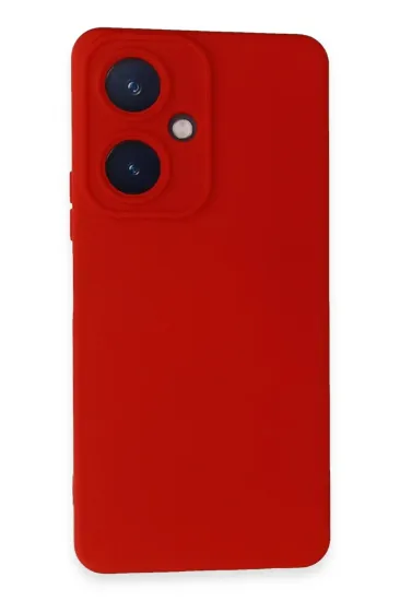 Newface Vivo Y27 Kılıf Nano içi Kadife Silikon - Kırmızı resmi