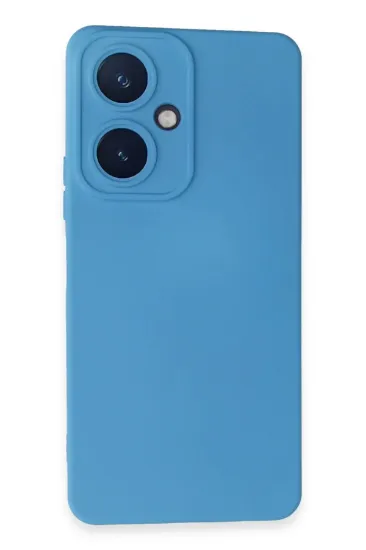 Newface Vivo Y27 Kılıf Nano içi Kadife Silikon - Mavi resmi