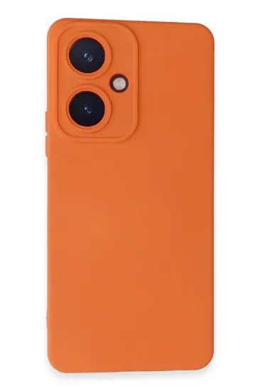 Newface Vivo Y27 Kılıf Nano içi Kadife Silikon - Turuncu resmi