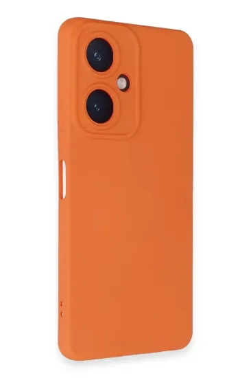 Newface Vivo Y27 Kılıf Nano içi Kadife Silikon - Turuncu resmi