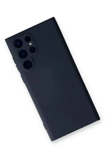 Newface Samsung Galaxy S24 Ultra Kılıf Nano içi Kadife Silikon - Lacivert resmi