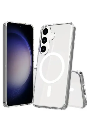 Newface Samsung Galaxy S24 Plus Kılıf Magneticsafe Şeffaf Silikon - Şeffaf resmi