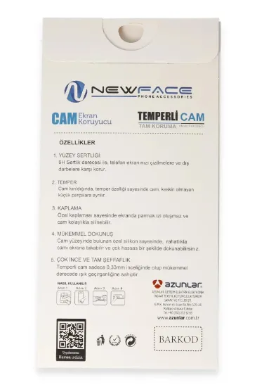 Newface Samsung Galaxy A55 5G 3D Antistatik Cam Ekran Koruyucu resmi