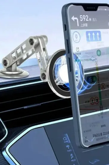 Newface Q50 Yapışkanlı 360 Derece Ayarlanabilir Manyetik Magsafe Araç Tutucu - Siyah resmi