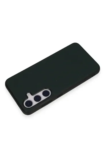 Newface Samsung Galaxy S24 Kılıf Taft Kapak - Koyu Yeşil resmi