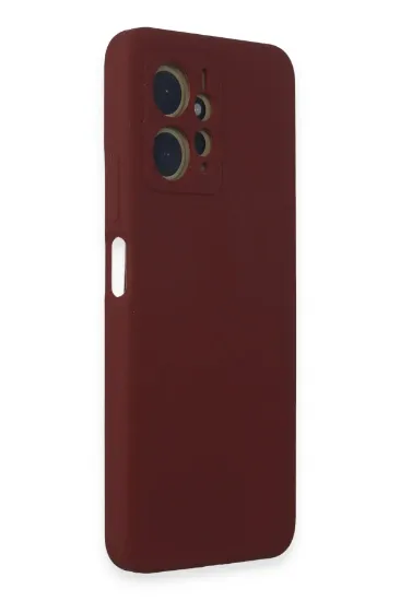 Newface Xiaomi Redmi Note 12 4G Kılıf Nano içi Kadife Silikon - Bordo resmi