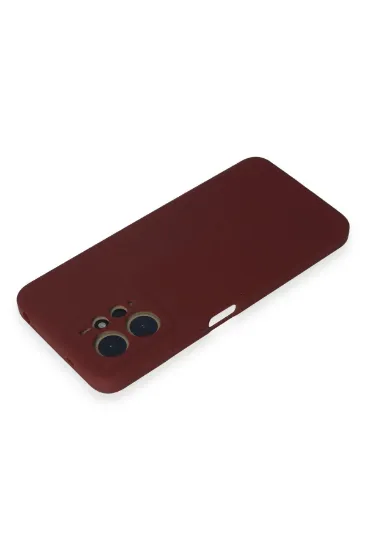 Newface Xiaomi Redmi Note 12 4G Kılıf Nano içi Kadife Silikon - Bordo resmi
