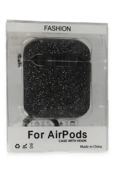 Newface Airpods 2 (2.nesil) Spell Simli Kılıf - Siyah resmi