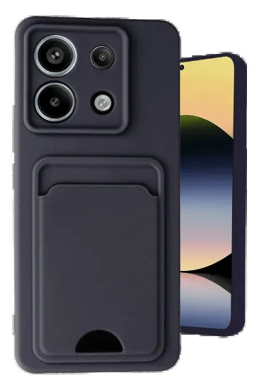 Newface Xiaomi Redmi Note 13 Pro 5G Kılıf Kelvin Kartvizitli Silikon - Siyah resmi