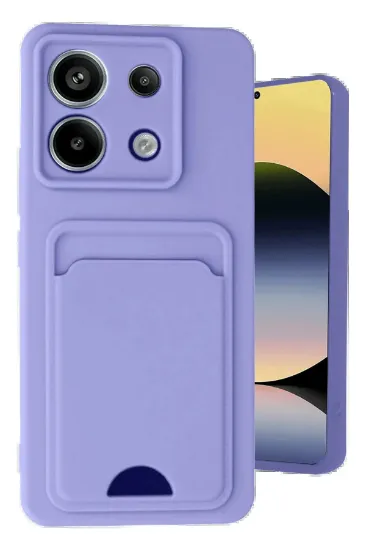 Newface Xiaomi Redmi Note 13 Pro 5G Kılıf Kelvin Kartvizitli Silikon - Lila resmi