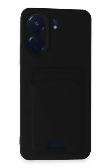 Newface Xiaomi Redmi 13C Kılıf Kelvin Kartvizitli Silikon - Siyah resmi