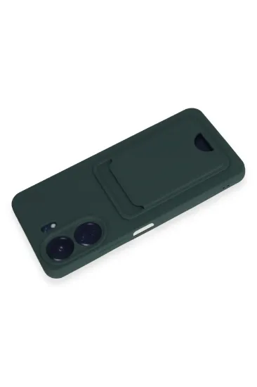 Newface Xiaomi Redmi 13C Kılıf Kelvin Kartvizitli Silikon - Koyu Yeşil resmi
