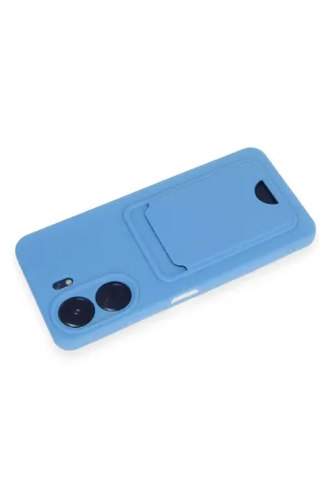 Newface Xiaomi Redmi 13C Kılıf Kelvin Kartvizitli Silikon - Mavi resmi