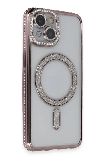 Newface iPhone 13 Kılıf Joke Simli Magneticsafe Kılıf - Pembe resmi