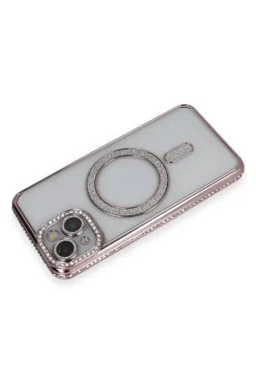 Newface iPhone 13 Kılıf Joke Simli Magneticsafe Kılıf - Pembe resmi