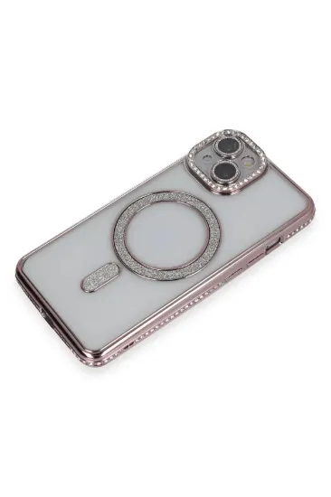 Newface iPhone 13 Kılıf Joke Simli Magneticsafe Kılıf - Pembe resmi