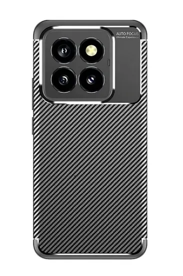 Newface Xiaomi Mi 14T Pro Kılıf Auto Focus Karbon Kapak - Siyah resmi