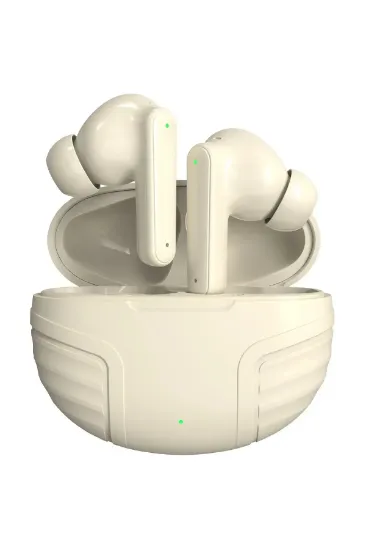 Newface LS-19 Aktif Gürültü Engelleyici Özellikli Bluetooth 5.4 Kablosuz Airpods Kulaklık - Krem resmi