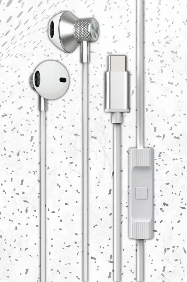 Newface LS-730 1.2M iPhone 15 Serisi ile Uyumlu Type-C Kablolu Kulaklık - Siyah resmi