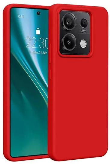 Newface Xiaomi Redmi Note 13 Pro 5G Kılıf First Silikon - Kırmızı resmi