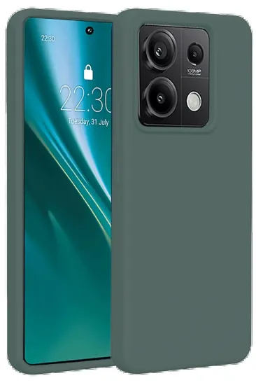 Newface Xiaomi Redmi Note 13 Pro 5G Kılıf First Silikon - Koyu Yeşil resmi