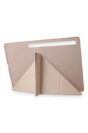 Newface Samsung Galaxy Tab A9 Plus Kılıf Kalemlikli Mars Tablet Kılıfı - Rose Gold resmi